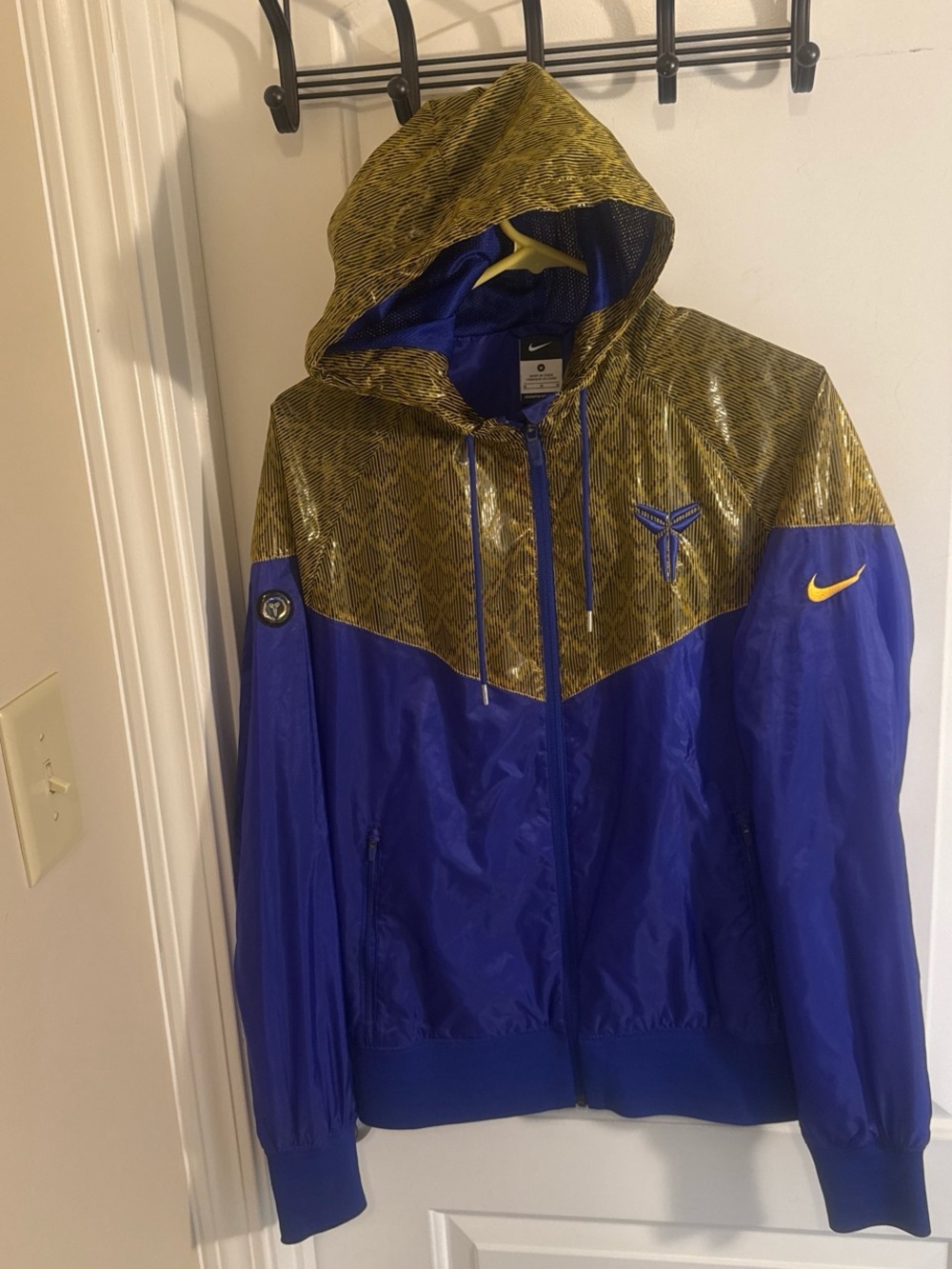 Nike Purple and Gold Kobe Windbreaker Hoodie